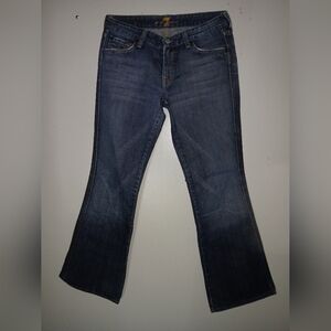 7 For All Mankind Dark Blue Flare Jeans